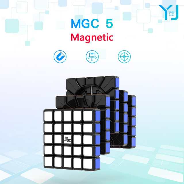 Yongjun MGC 4x4 Magnetic Speed Cube Black YJ MGC 4x4x4 Stickerless